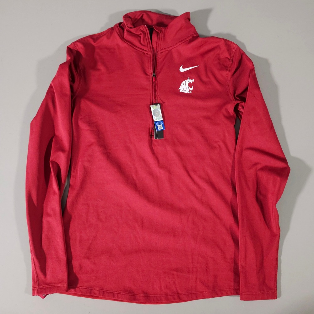 Nike Pullover Women XL Red WSU Cougars Dri-FIT 1/4 Zip Tight Fit 36392X-WC1